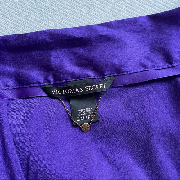 Victoria’s Secret Kimono Robe Purple Satin Women’s Small / Medium - Picture 6 of 8